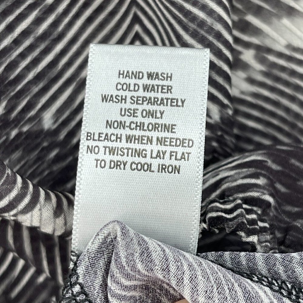 Cache Split Sleeve Geometric Print Sheer Chiffon … - image 8